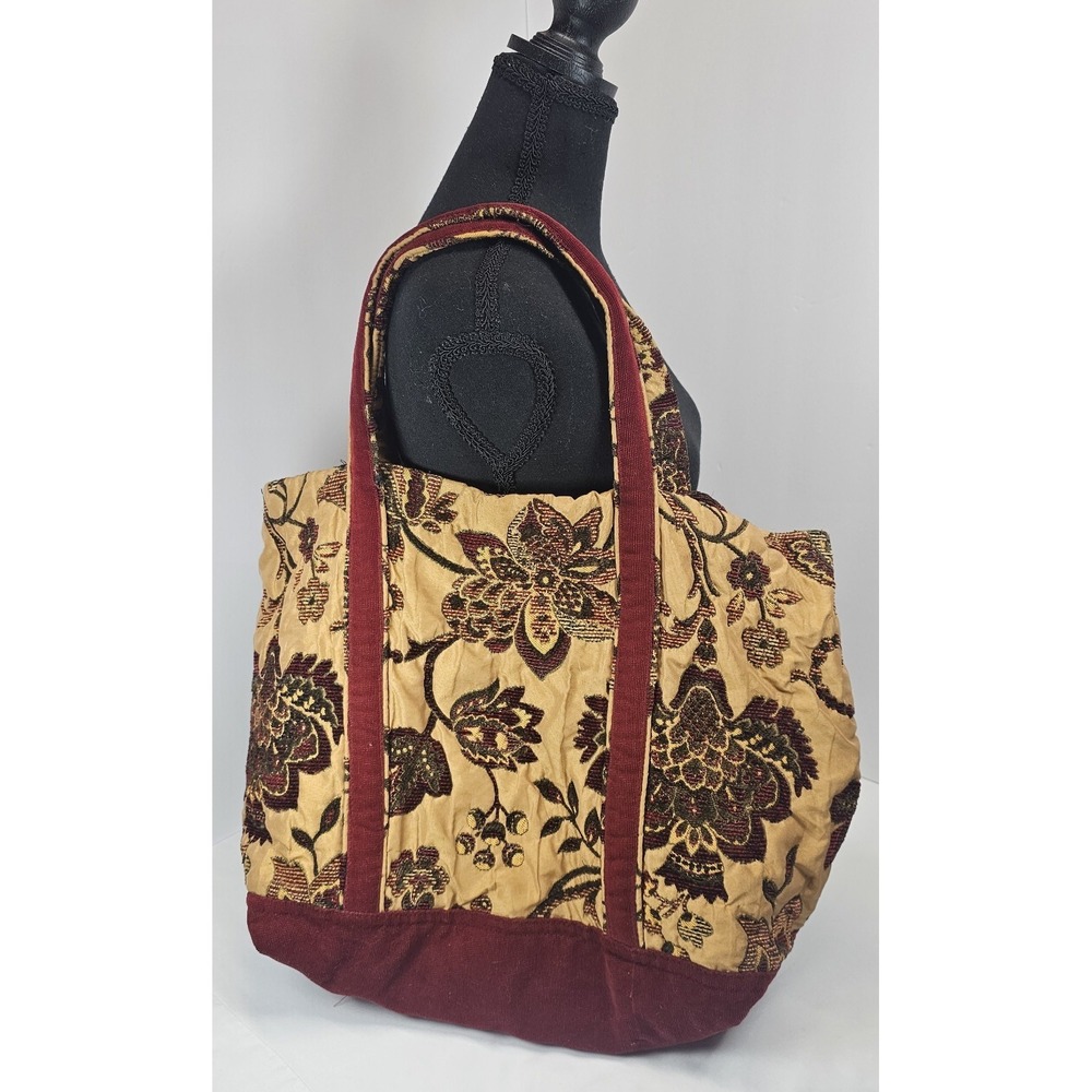 Vintage Boho Purple Floral Tapestry Large Overnight Travel‎ Tote Duffle Bag